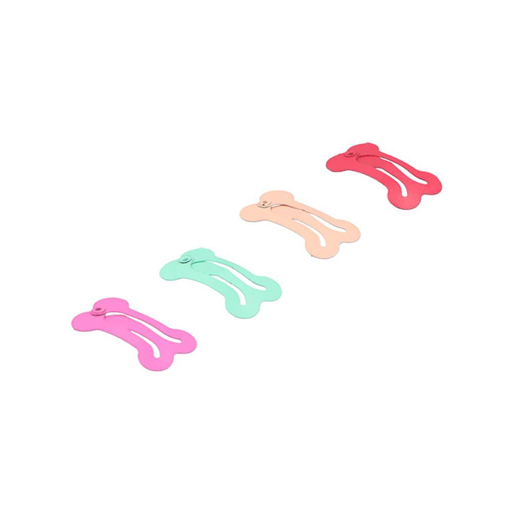 Portable Candy Color Decorative Bone Shape Puppy Hairpin Dog Hairpin Cat Hair Clips Dog Hair Accessories