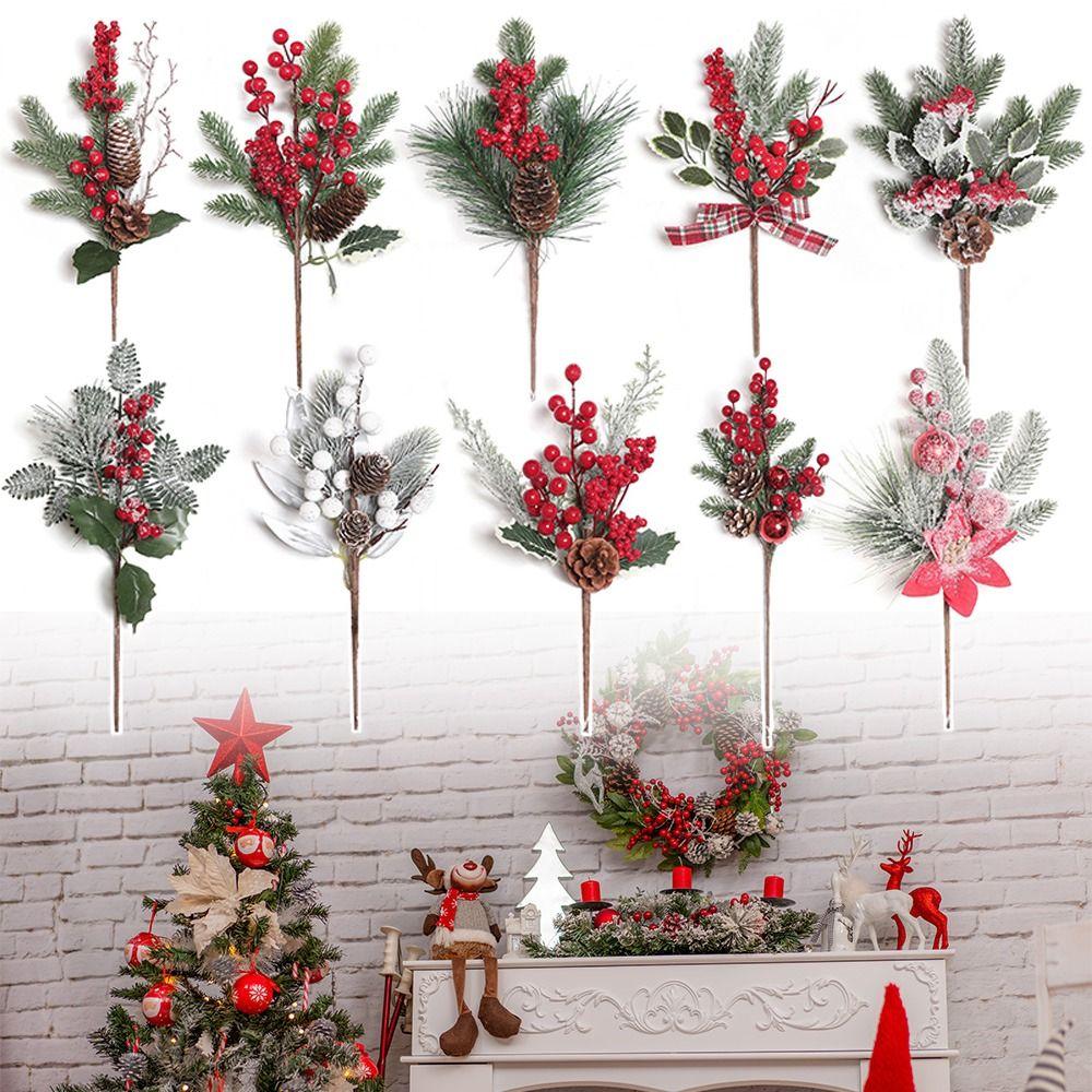 Home Decoration Simulation Red Berries DIY Accessories Christmas Cuttings  New Year