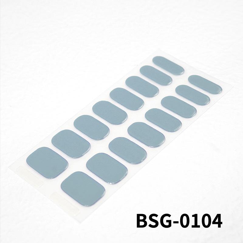 Nail Sticker Waterproof Lasting Stereoscopic Light Therapy Semi-curing Solid Color Japan and South Korea Gel Nail Sticker Nail Jewelry
