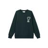 AMIPARIS Big Heart Logo Solid Color Round Neck Pullover Long Sleeve Sweatshirt Unisex Sweatshirt Green E22SPEUSW011.747311