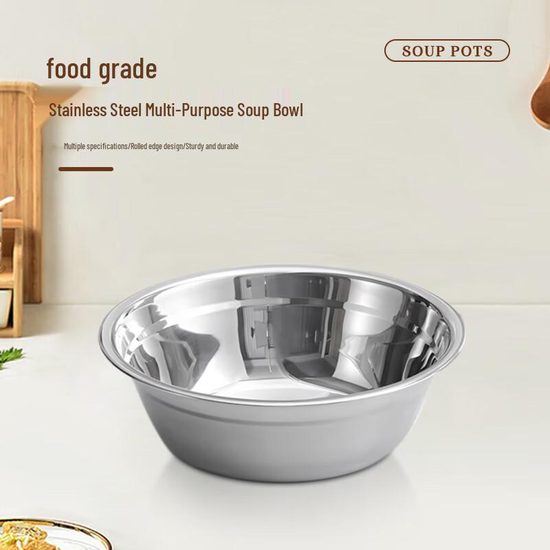 Jiwanggu 201 Stainless Steel Deep Serving Bowl Set