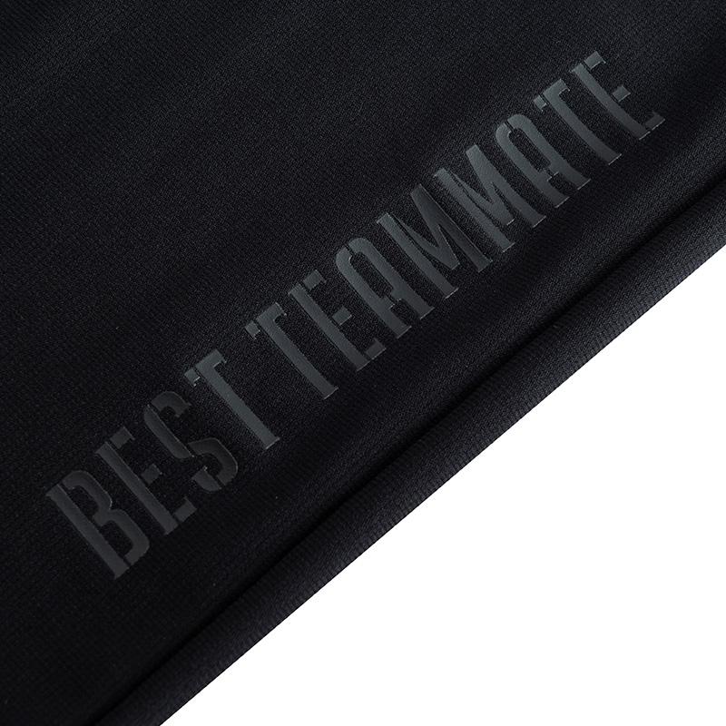 Anta Basketball Series Casual Simple Solid Color Straight Leg Breathable Knitted Sports Pants Men Bottoms Basic-Black 152521353-2