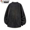 Tucano Men's Faux Two-Piece Retro Loose Fit Crew Neck Sweatshirt
