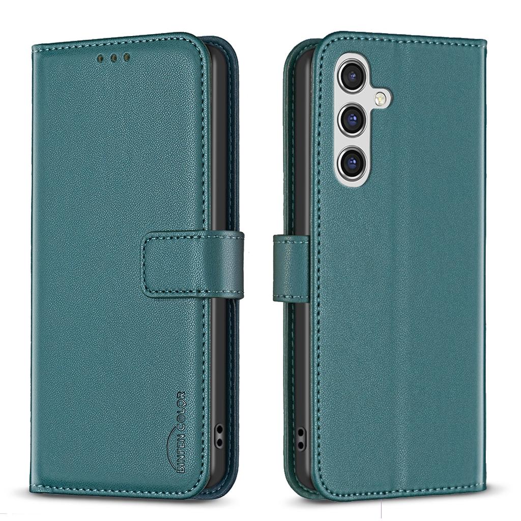For Samsung Galaxy M36 5G Phone Case BINFEN COLOR BF17 Wallet Folio Flip Leather Cover