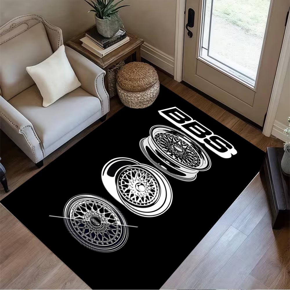 Bbs Wheel Floor Rug Office Rug Perfect for Game Room Study Room Decorate Room Living Rooms Antislip Carpet Decorate Offices