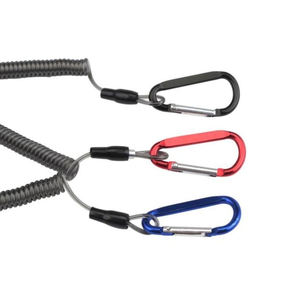 Pen Lanyard Hard Hat Lanyard Spring Elastic Rope Fishing Lanyards Spiral Coiled Lanyard Safety Rope