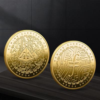 Bitcoin Metal Commemorative Coin Fil File Ribo Virtual Coin Collection Commemorative Digital Souvenir