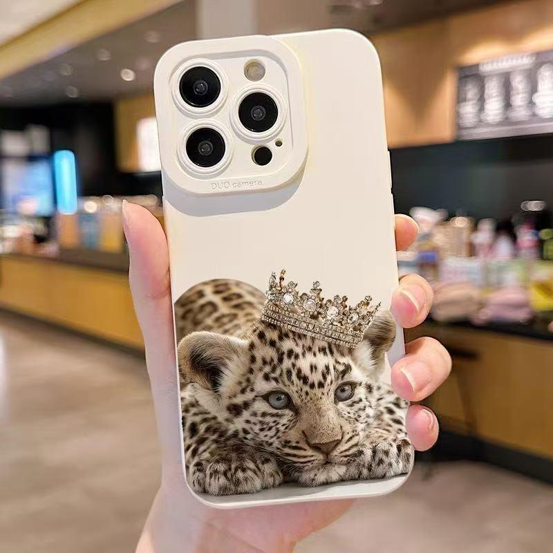 Leopard Print Phone Case for iPhone 13 to 17 Pro Max iPhone 7