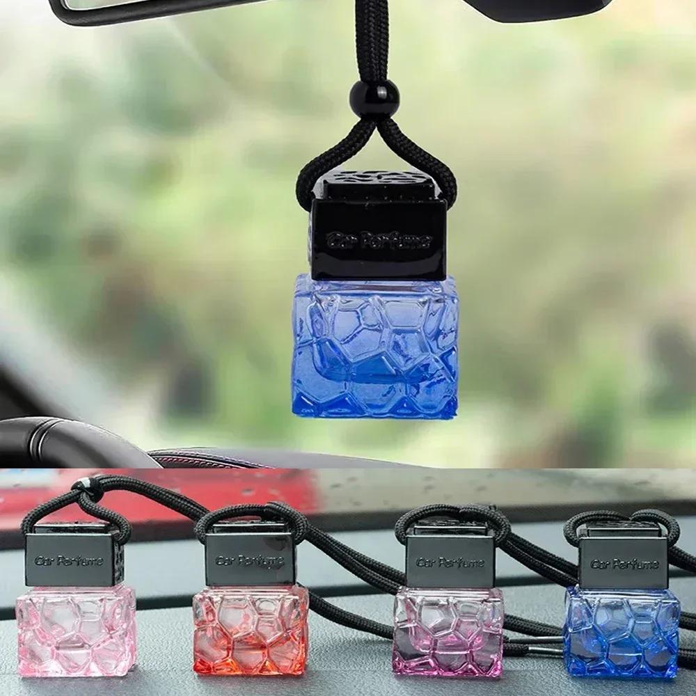 Nieuwe Parfumfles Parfumhanger Auto-styling Luchtverfrisser Hangende Glazen Fles Auto-ornament Diffuser Voor Essentiële Oliën Gereedschap