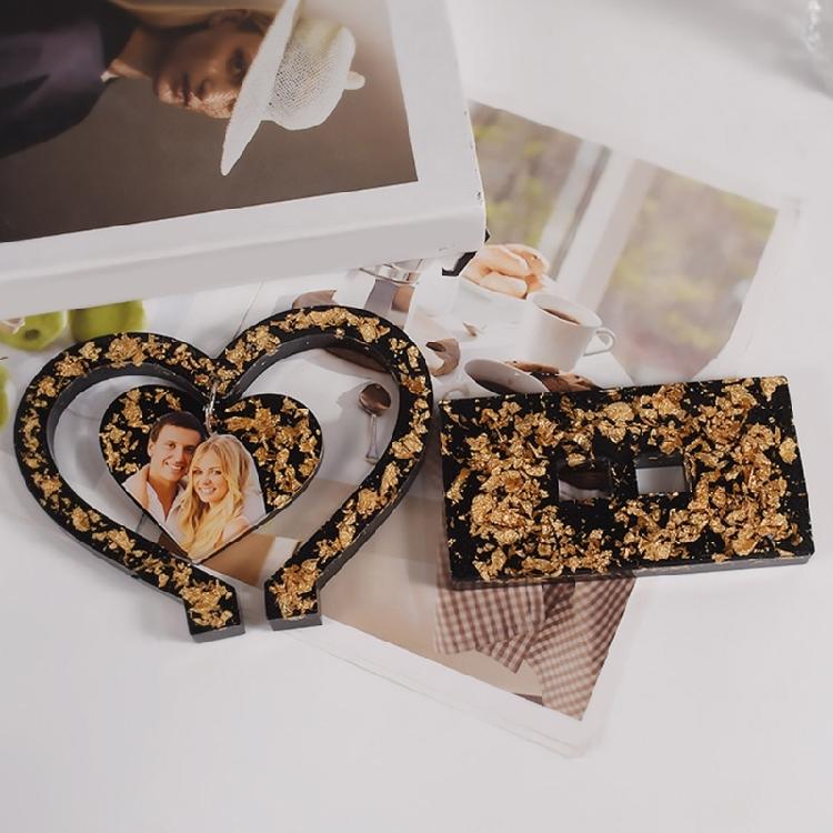 Heart Shape Silicone Mold for DIY Casting Epoxy Mould Resin Photo Frame Molds