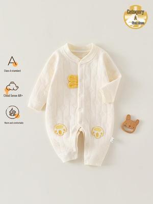 Combinaison matelassée douillette pour bébé - Couche de base chaude pour nouveau-nés, style automne/hiver