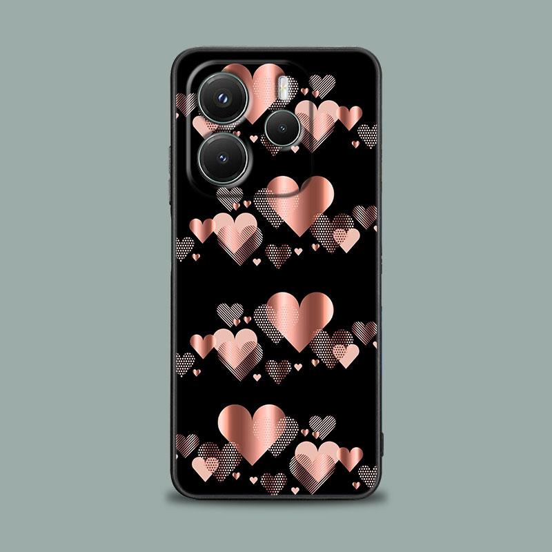 

Чехол для телефона для Xiaomi Redmi Note 15 14 13 12 11 10 Pro Plus 5G Redmi 15C 14C 12C 13C Чехол Розовый Блеск Сердца Любовь Трава Лист Redmi 12C