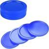 KNK 70mm Air Hockey Puck Set, Multi Colour Replacement Pucks for Air Hockey Table, 12g Plastic Pack of 4/8, No Pushers (Blue - Pack of 4)