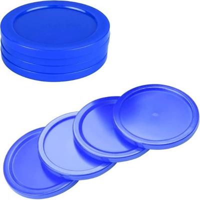 Set de Discos de Hockey de Aire KNK de 70 mm, Discos de Repuesto Multicolor para Mesa de Hockey de Aire, Plástico de 12 g Paquete de 4/8, Sin Empujadores (Azul - Paquete de 8)