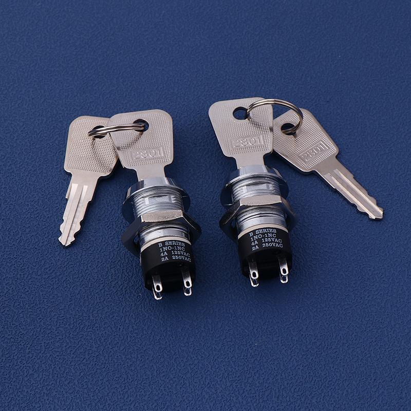 19Mm Power Lock 2801 Elevator Lock Key Switch Electronic Lock Base Station Lock Single Pull Double Pull Switch With 2 Keys