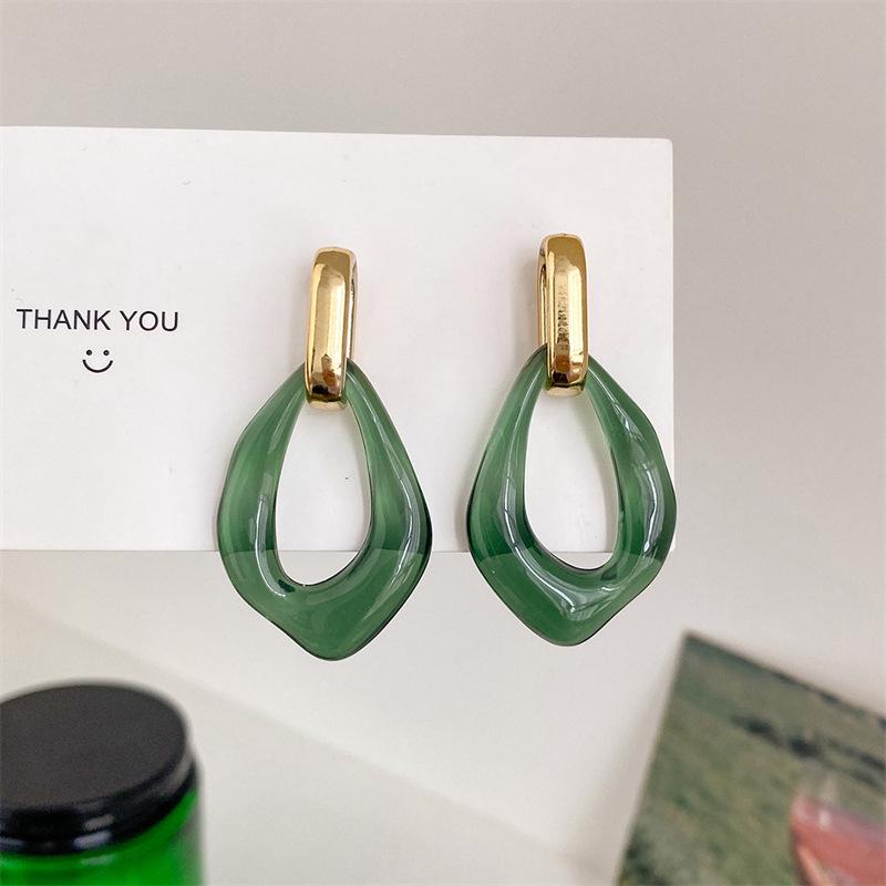 

Korean Retro Dangle Earrings: S925 Silver Needle, Small Studs for Women синий