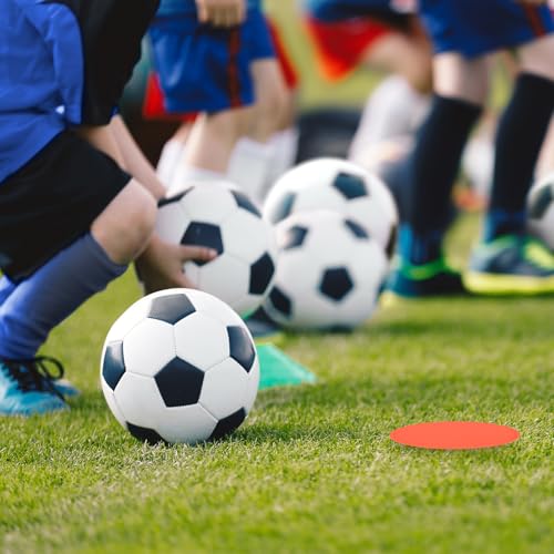 PATIKIL 24-Piece 4" Poly Spot Markers with Non-Slip Rubber Floor Dots and Storage Bag for Sports Training, Flat Agility Cones, Basketballs, Footballs,