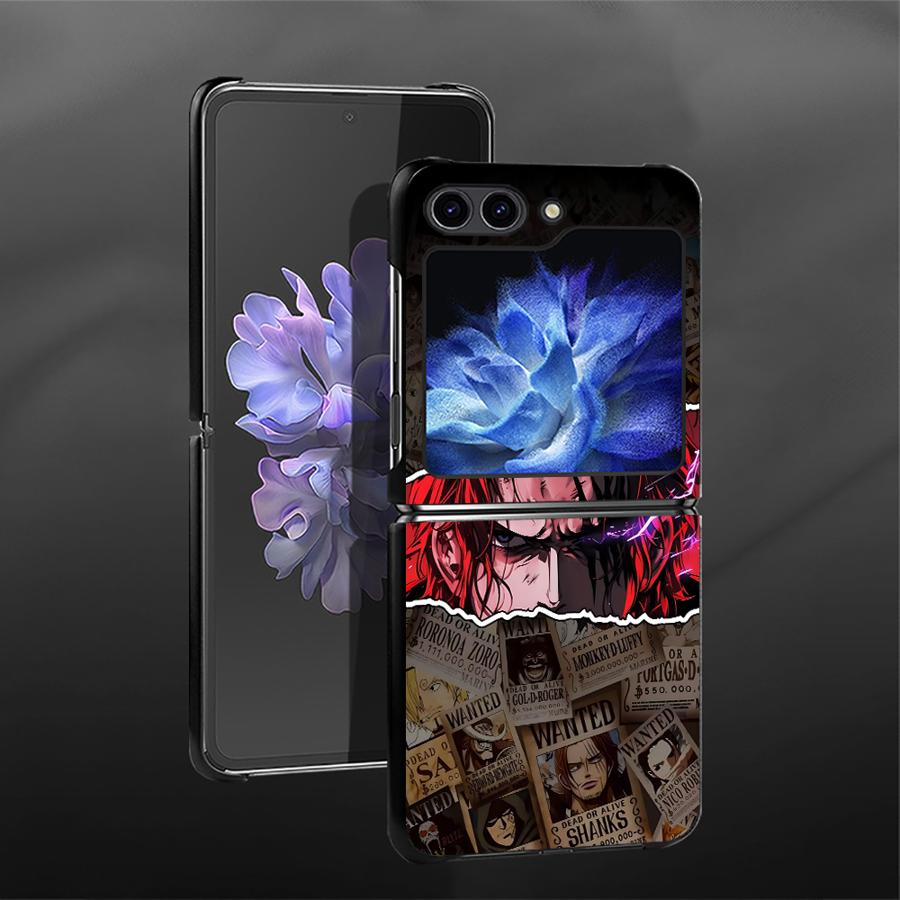 Anime One Piece Case for Samsung Galaxy Flip4 Z Flip 7 6 5 4 3 Flip7 FE Flip5 Flip3 Flip6 Back Phone Cover Funda