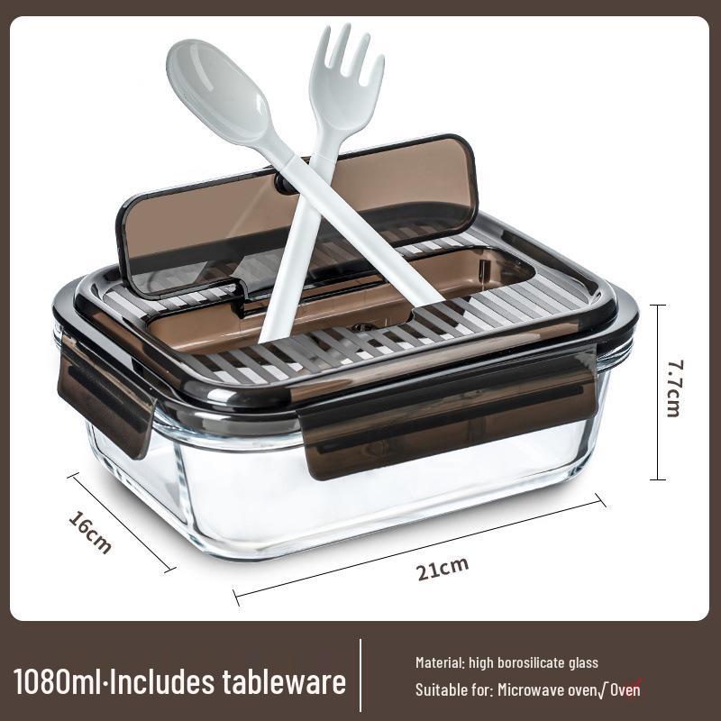 Affordable Heat-Resistant Glass Bento Boxes with Lids: Large Capacity, Microwave-Safe Lunch Containers