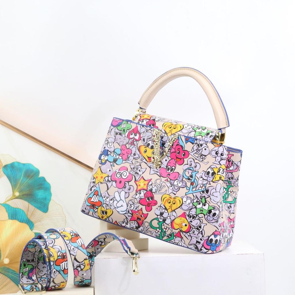 Women'S Bag Handheld Crossbody Printed Bag Women'S Bag Bucket Bag Hand Carry Tide