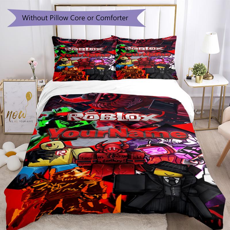 Roblox 432 Customize your name Bedding Set Breathable Duvet Cover with Pillowcases Home Decoration Birthday Gift