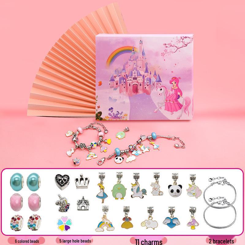 

Набор для изготовления браслетов из бусин своими руками с 24 ячейками для детей - Принцессный набор для развлечений в подарок со стикерами в слепой коробке