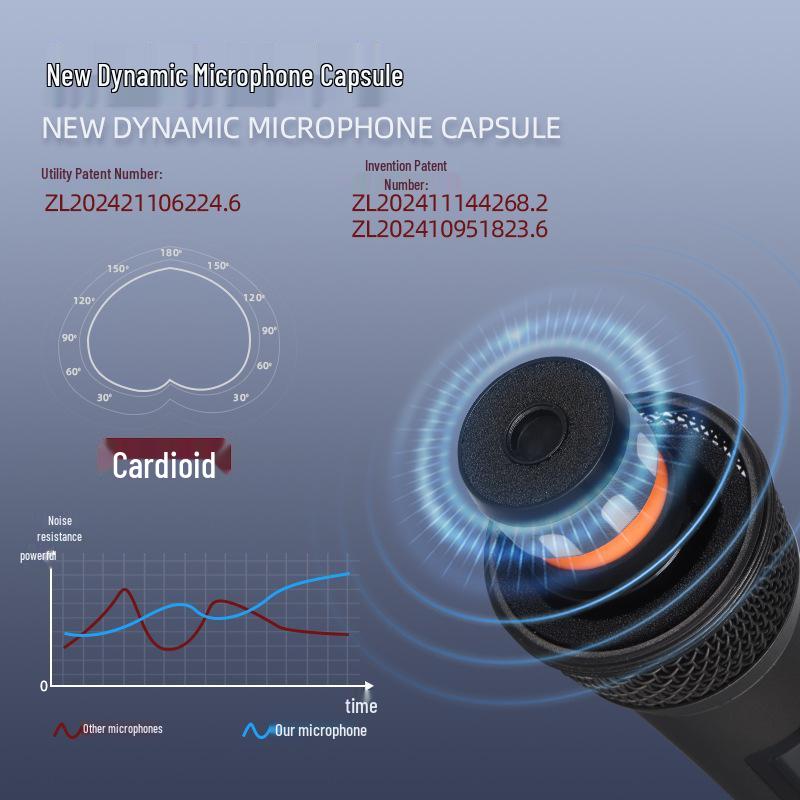200m Range Professional True Diversity Wireless Microphones with Magnetic Charging and Disinfection for Conferencing & Performance