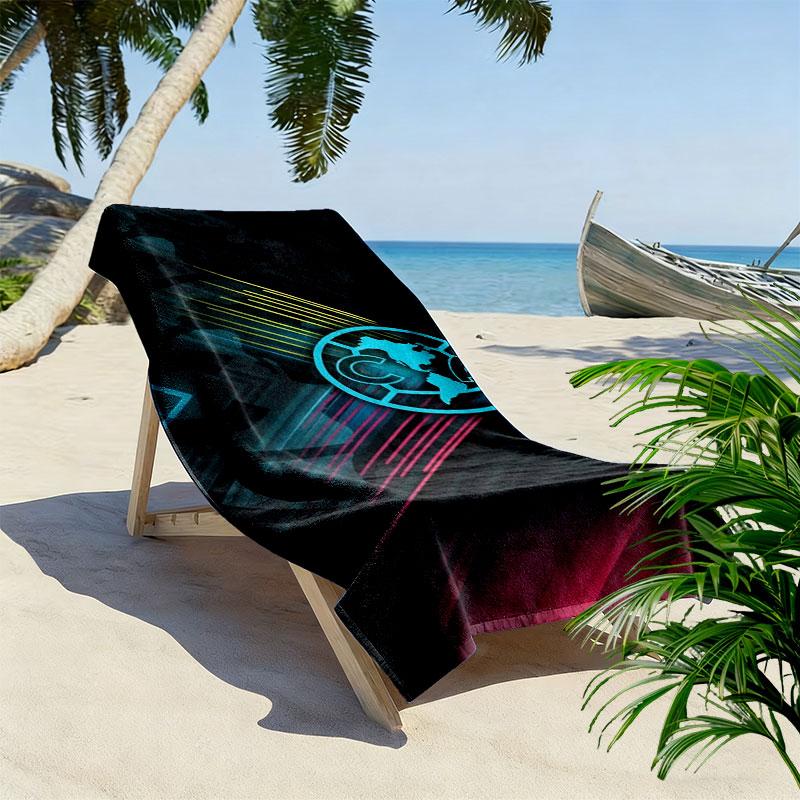 Club America Print Beach Towel, Large Soft Quick Dry Towel for Beach Camping Swimming