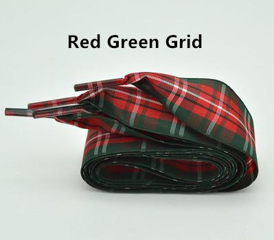2,5 cm Britischer Stil Gitter Schnürsenkel Damen Herren Druck Sport Lässig Basketball Schwarze Weiße Schuhbänder