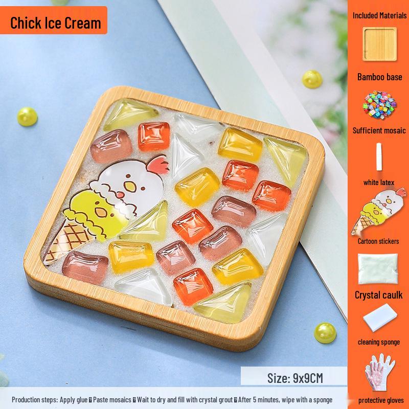 Mosaic DIY Coaster Kit: Parent-Child Creative Gift for Kids