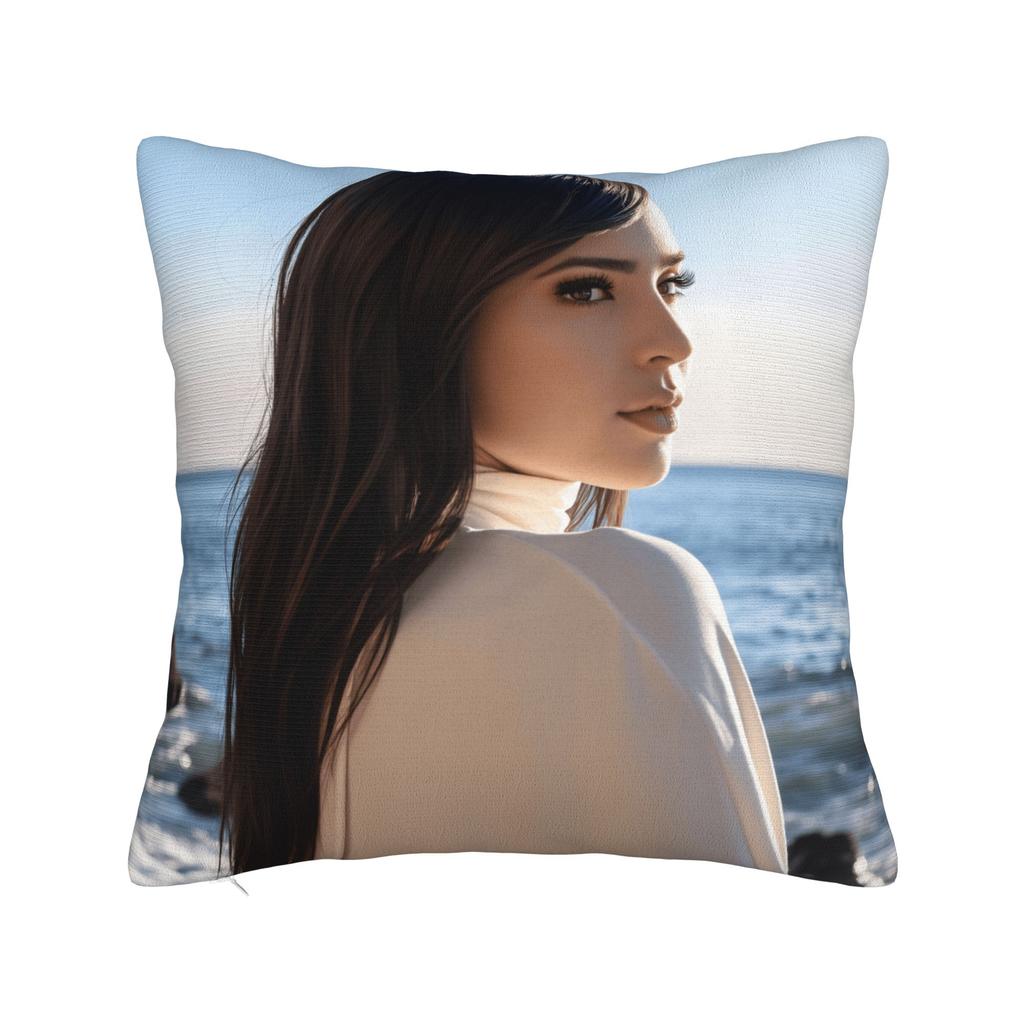 Actor S-Sofia C-Carson Pillow Cover  Novelty Pillow Case For Living Room Chair Soft Cushion Cover Birthday Present
