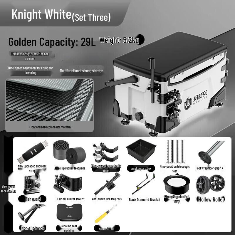 Maweibei 2026 Multifunkční izolovaný rybářský box