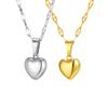Wind Lady Collarbone Chain, Simple Stainless Steel Heart Pendant Necklace, Jewelry Nc-2191