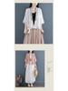 Women's V-Neck Cotton Linen Shirt - Spring/Summer 2024, Loose Fit, Large Size, Casual Short-Sleeve