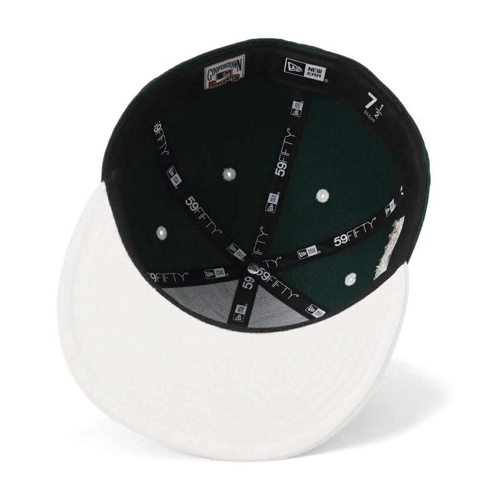 New Era 59FIFTY Cap MLB Chicago Cubs CHC Dark Green Side Patch Sneakers ONSPOTZ Exclusive and Gokyu Fifty 5950 Side Patch Straight Flat Visor Fashion