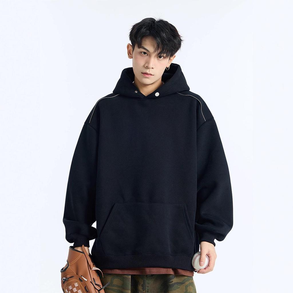 Sweat à capuche surdimensionné pour homme 400 g - Veste décontractée tendance pour l'automne