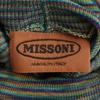 Missoni Made In Italy Border Pattern Long Sleeve High Neck See-Through Cut Women Used