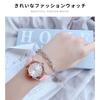 Girls' Quartz Watch, Round Face, Arabic Numerals, Analog, Waterproof, Everyday Watch, Cute for Students (Black)