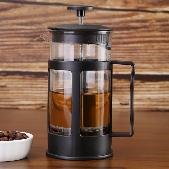 French Press Coffee Maker Heat-Resistant Glass Tea Brewer with 80-Mesh Filter Coffee Press for Tea Brewing
