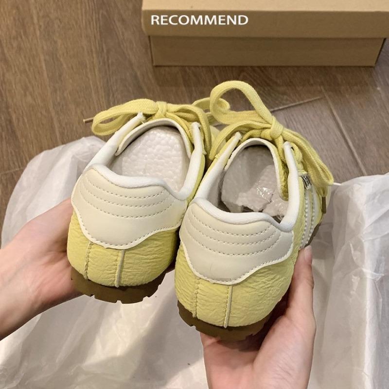 Yellow Women's Shoes, New Spring and Summer Flat-bottomed Versatile Little White Sports and Leisure Board Shoes