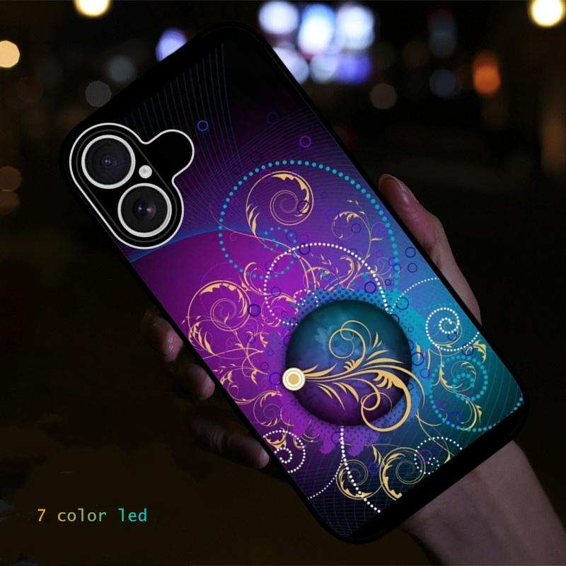

For iPhone 17 Case Tuqrquois Marble Vine LED Phone Case For iPhone 16 15 14 13 12 11 Pro Max Plus Luminous Glow Protective Cover iPhone 15 Pro Max