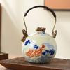 Ru kiln Jiutao series beam pot, teapot, tea maker, household ceramic tea set, tea maker, single pot opening can raise teapot