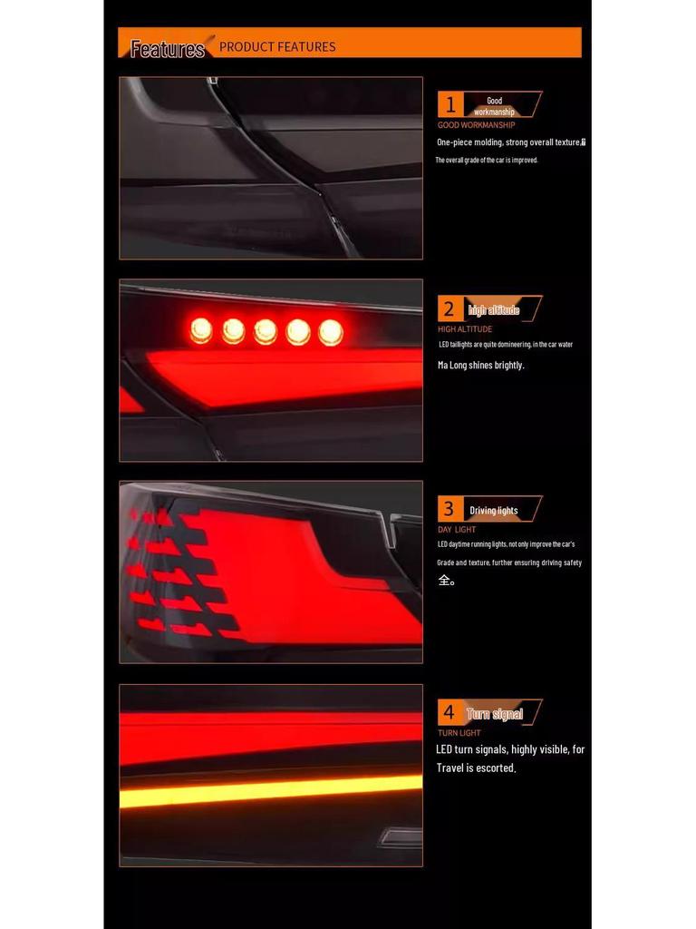 24-26 Toyota Camry LED Tail Light with Dynamic Turn Signal Mod