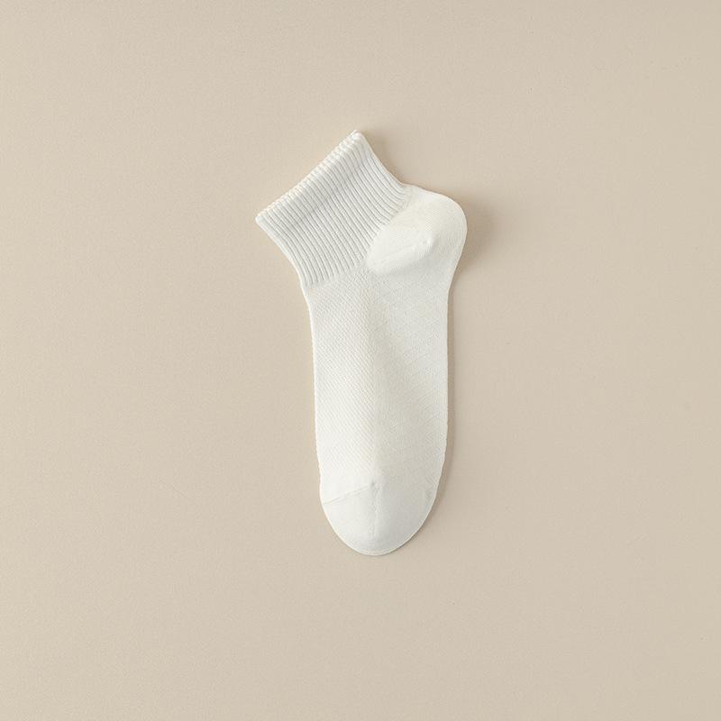 

Мужские короткие носки на весну и лето, тонкие спортивные из чистого хлопка, антибактериальные, влагоотводящие, сетчатые дышащие, мужские носки-лодочки с низким вырезом, черные 1 pair