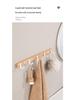 Beech Wood Wall-Mounted Coat & Hat Hooks: No-Punch Installation for Entryway, Hallway, or Bedroom.
