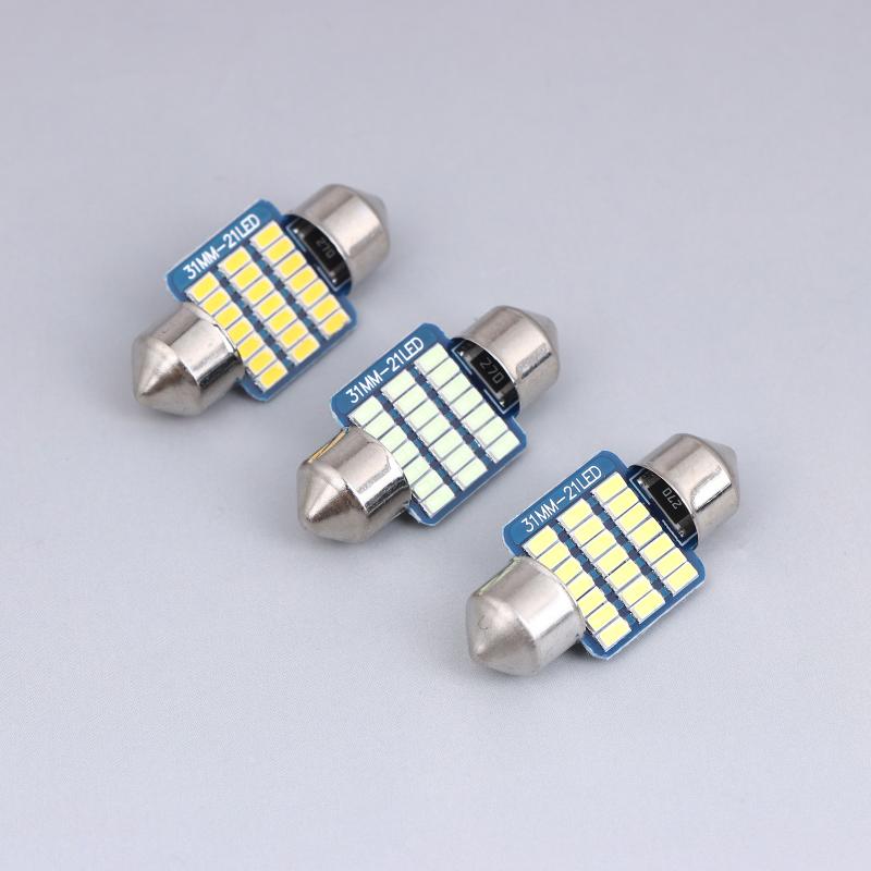 6Pcs C5W Led Bulbs Canbus Festoon Led For Car Interior Dome Trunk License Plate Lights 12V 300Lm 6500K White