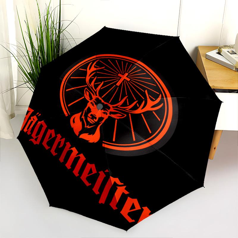 Royal Stag Emblem Folding Umbrella 8 Paraphenoid Bones Durable Travel Gift Printing