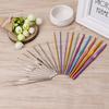 22pc/lot Metal Needles Set Hand Crochet Knitting Needle Tools Stainless Handle Hook Needlework
