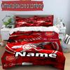 3pcs Duvet Cover Set (1*Duvet Cover + 2*Pillowcase, Without Core), Custom Name Arsenal F.C Pattern Bedding Set, Home Bedroom Decor Gift