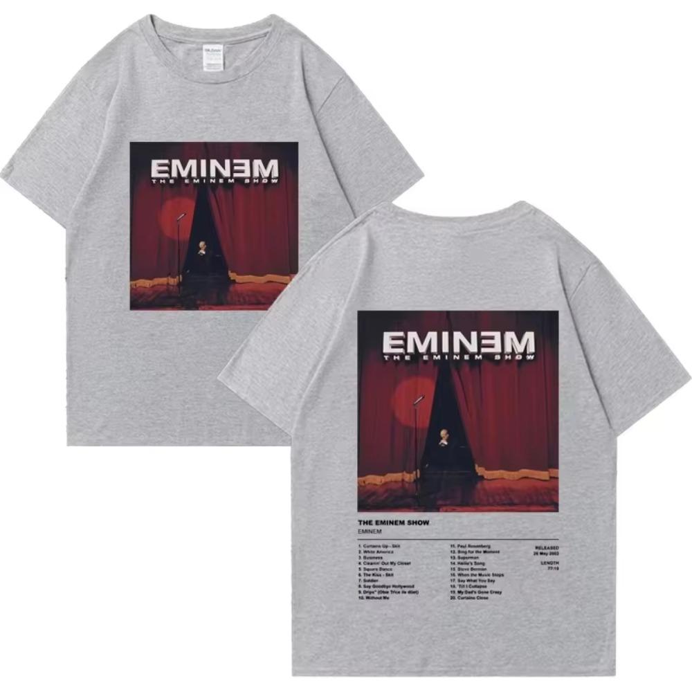 Tricou Unisex de Vară cu Mânecă Scurtă cu Imprimeu Album Hip Hop Rapper Eminem Bărbați Femei Vintage Supradimensionat Streetwear Topuri